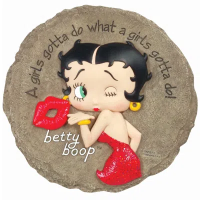 Spoontiques Betty Boop Stepping Stone In Gray