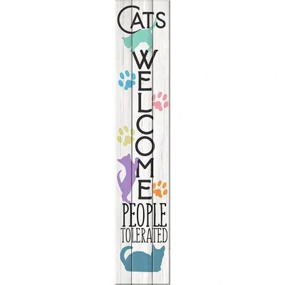 Spoontiques Cat Porch Sign In Multicolor