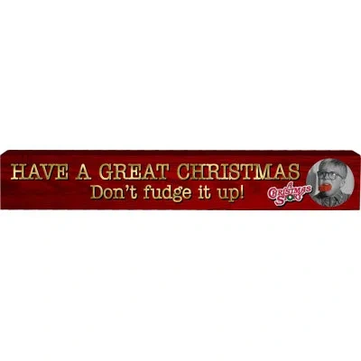 Spoontiques Christmas Story Long Wood Sign In Red