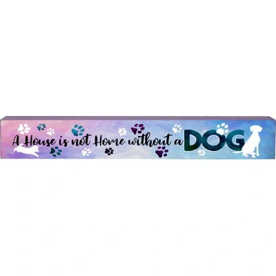 Spoontiques Dog Long Wood Sign In Multicolor