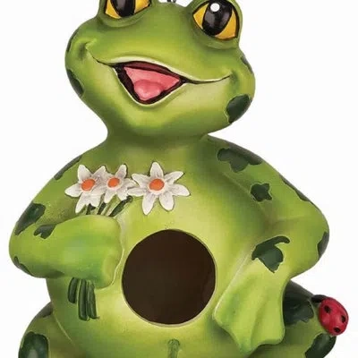 Spoontiques Frog 9.5 In X 8 In X 5 In Birdhouse