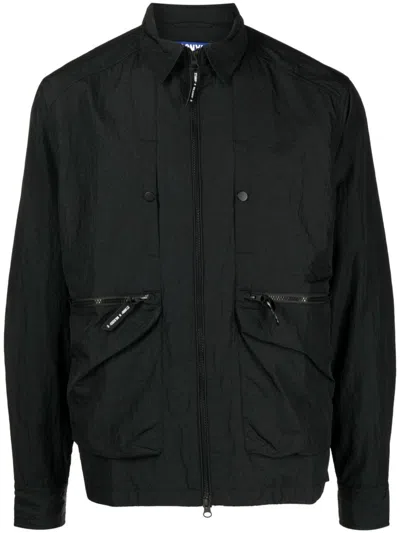 Spoonyard Classic-collar Lightweight Shirt Jacket In Black