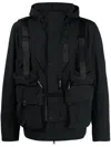 Spoonyard Detachable-panel Hooded Jacket In Black