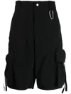 Spoonyard Front-fastening Cargo Shorts In Black