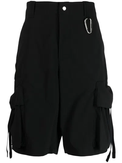 Spoonyard Front-fastening Cargo Shorts In Black