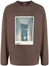 Spoonyard Illustration-print Cotton T-shirt In Brown
