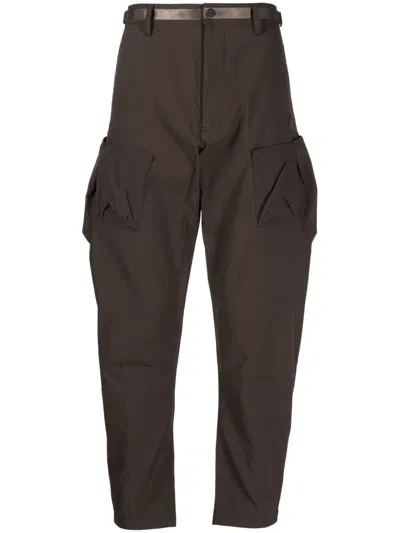 Spoonyard Logo-appliqué Tapered Cargo Trousers In Brown