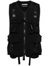Spoonyard Logo-appliquéd Ripstop Waistcoat In Black