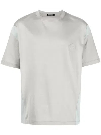 Spoonyard Panel-detail Short-sleeve T-shirt In Grey