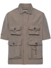 Spoonyard Short-sleeve Military Shirt In Green