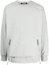 Spoonyard Zip-pocket Crew-neck Sweatshirt In Grey
