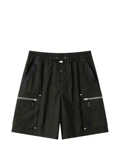 Spoonyard Zippered-pocket Cargo Shorts In Black