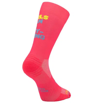 Sporcks Girls Can Do Socks Pink Blue Yellow
