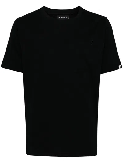 Sport B. By Agnès B. 3d-flash Embroidered Pocket T-shirt In Black