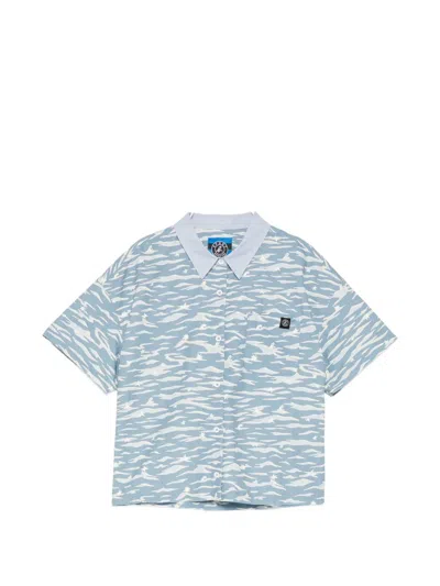 Sport B. By Agnès B. All-over Graphic-print Shirt In Blue