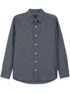 Sport B. By Agnès B. Aop-jacquard Long-sleeved Shirt In Blue