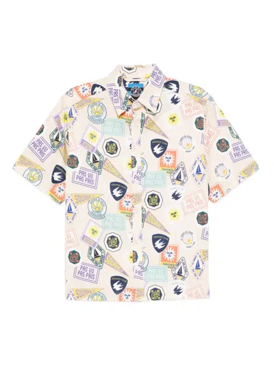 Sport B. By Agnès B. Badge-printed Shirt In Neutral