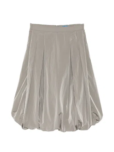 Sport B. By Agnès B. Brown Nylon Bubble Skirt In Multi