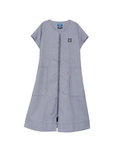 Sport B. By Agnès B. Checked Midi Dress In Blue