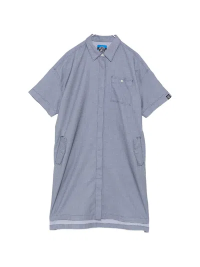 Sport B. By Agnès B. Checker Shirt Dress In Blue