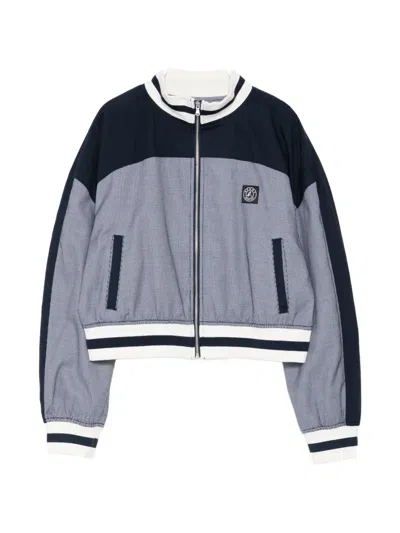 Sport B. By Agnès B. Checker Track Jacket In Blue