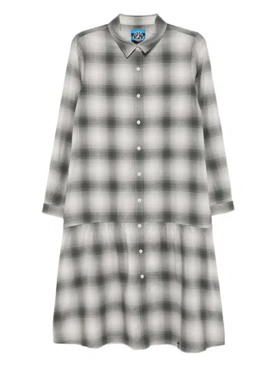 Sport B. By Agnès B. Checkered Plaid Dress In Gray