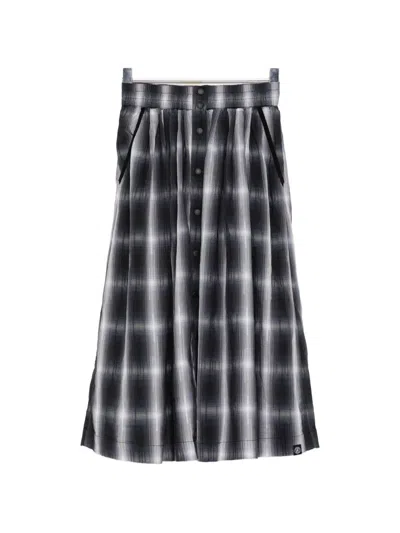 Sport B. By Agnès B. Check-pattern Skirt In Black