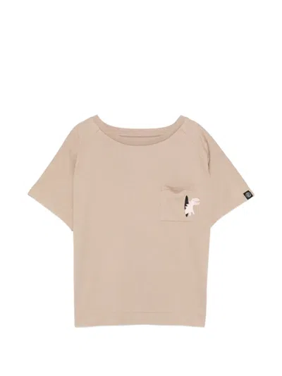 Sport B. By Agnès B. Chest-pocket Embroidered-detail T-shirt In Neutral