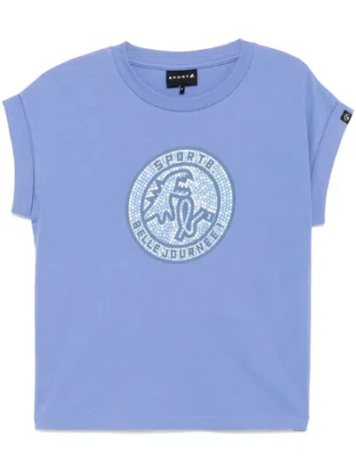 Sport B. By Agnès B. T-shirt Mit Rundem Logo In Violett