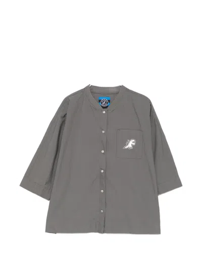 Sport B. By Agnès B. Crystal-embellished Logo Shirt In Gray