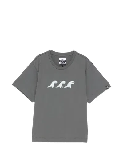 Sport B. By Agnès B. Dino Applique T-shirt In Gray