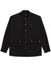Sport B. By Agnès B. Dino-badge Press-stud Shirt In Black