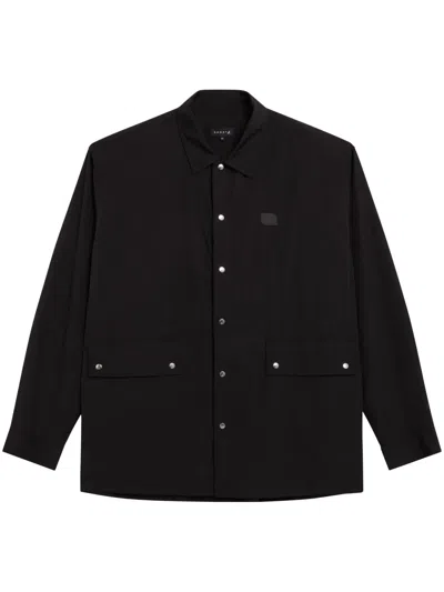 Sport B. By Agnès B. Dino-badge Press-stud Shirt In Black