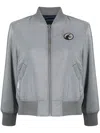 Sport B. By Agnès B. Dino Badge Zip-up Bomber Jacket In Grey