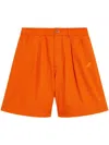Sport B. By Agnès B. Dino-embroidered Cotton Shorts In Orange