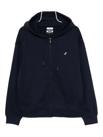 Sport B. By Agnès B. Dino-embroidered Hoodie In Blue