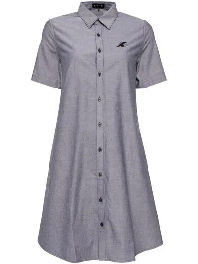 Sport B. By Agnès B. Dino-embroidered Shirt Dress In Grey