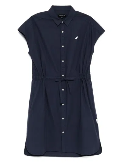 Sport B. By Agnès B. Dino Print Shirt Dress In Blue