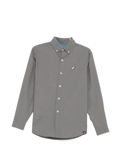 Sport B. By Agnès B. Dino-embroidered Shirt In Gray