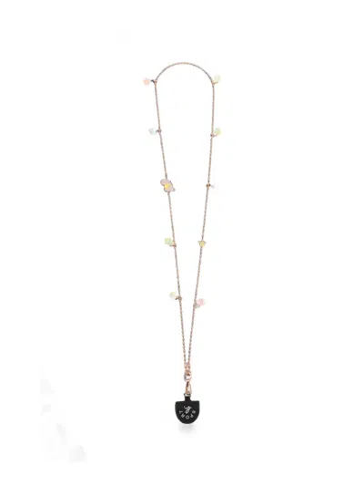 Sport B. By Agnès B. Dino-motif Beaded Phone Strap In Gold