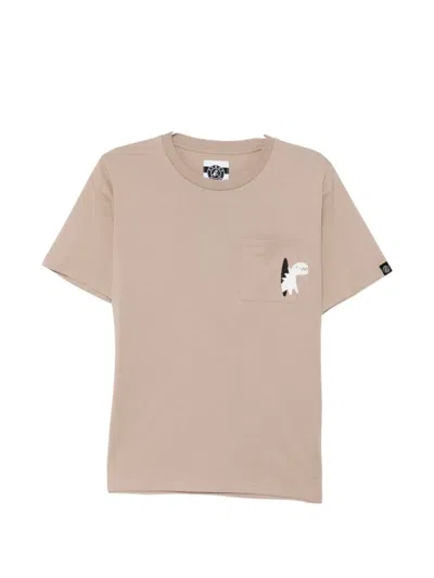 Sport B. By Agnès B. Dino-patch Pocket T-shirt In Brown