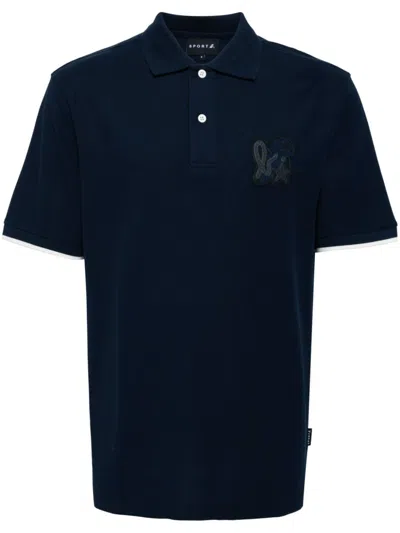 Sport B. By Agnès B. Dinosaur Embroidered Polo Shirt In Black