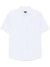 Sport B. By Agnès B. Dinosaur-embroidered Striped Shirt In Blue