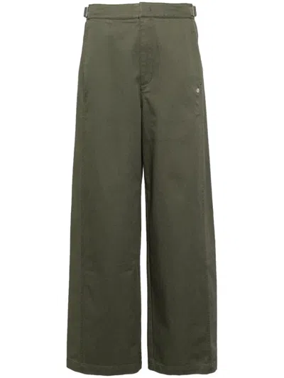 Sport B. By Agnès B. Dinosaur Plaque Straight Trousers In Green