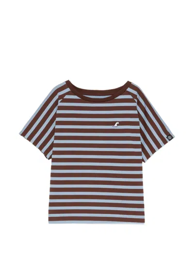 Sport B. By Agnès B. Dinosour-embroidery T-shirt In Brown