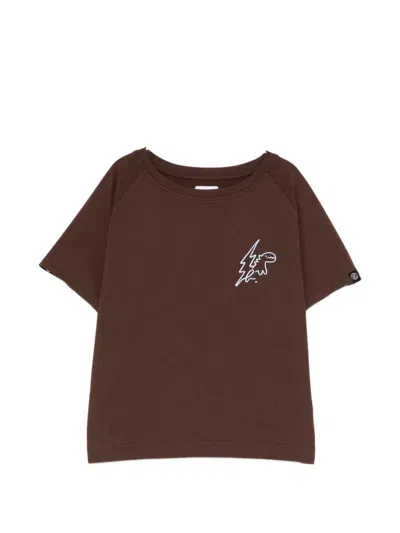Sport B. By Agnès B. Embroidered Icons T-shirt In Brown