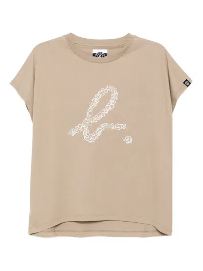 Sport B. By Agnès B. Embroidered-logo Cotton T-shirt In Brown