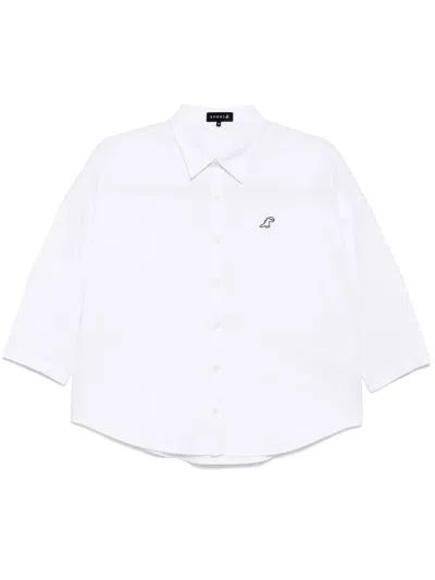 Sport B. By Agnès B. Embroidered Logo Shirt In White