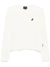 Sport B. By Agnès B. Embroidered Motif Cardigan In White