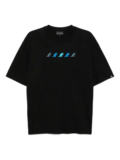 Sport B. By Agnès B. Embroidered T-shirt In Black